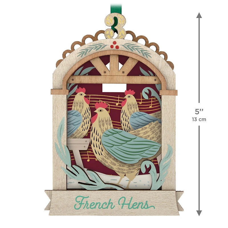 Twelve Days of Christmas French Hens Papercraft Ornament for only USD 27.99 | Hallmark