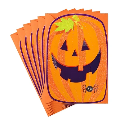 Smiling Pumpkin With Spider Halloween Cards, Pack of 6 for only USD 6.99 | Hallmark