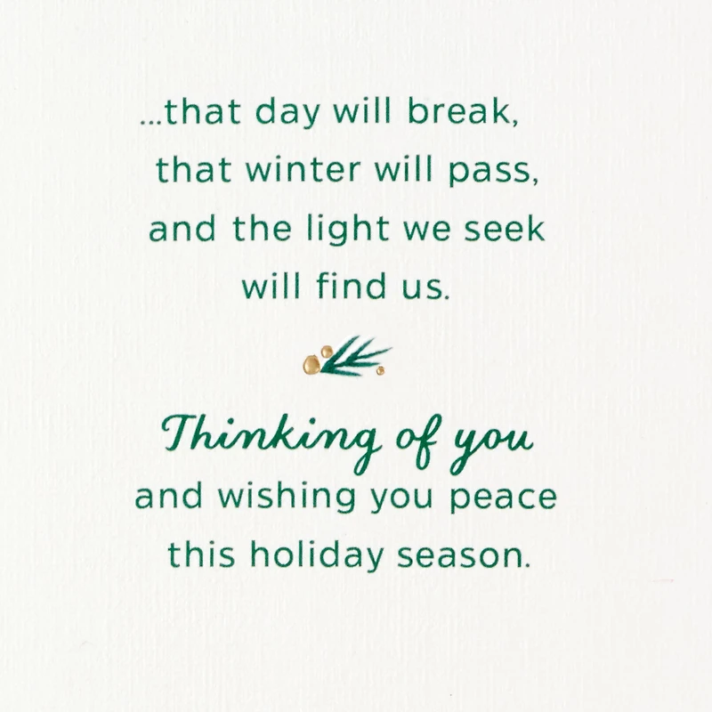 Wishing You Peace Thinking of You Christmas Card for only USD 3.99 | Hallmark