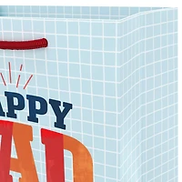 6.5" Happy Dad Day on Blue Grid Small Gift Bag for only USD 2.79 | Hallmark