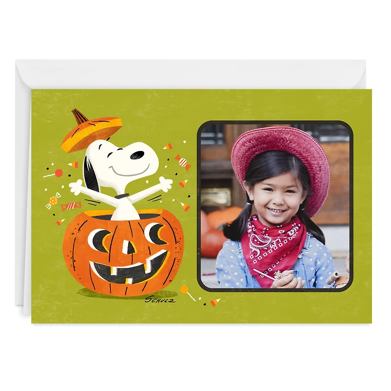 Peanuts® Snoopy Pumpkin Custom Halloween Card for only USD 4.99 | Hallmark