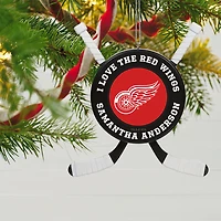 NHL Detroit Red Wings® Hockey Personalized Ornament