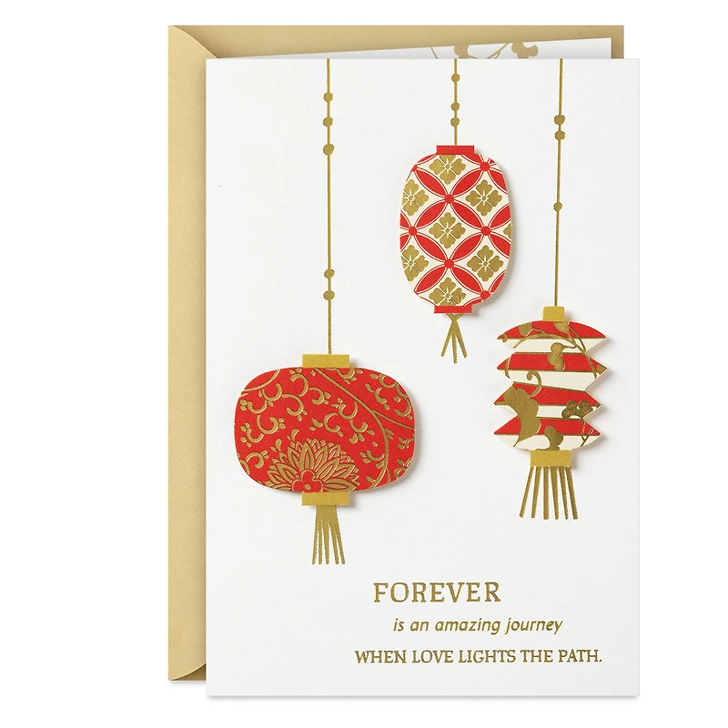Red and Gold Lanterns Wedding Card for only USD 4.99 | Hallmark