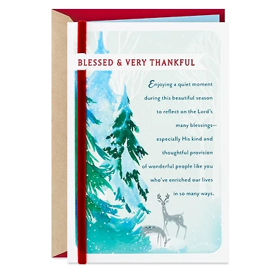 Blessed and Very Thankful Religious Christmas Card for only USD 5.99 | Hallmark