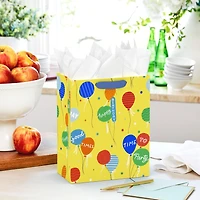 9.6" Bright Balloons on Yellow Medium Birthday Gift Bag for only USD 7.29 | Hallmark