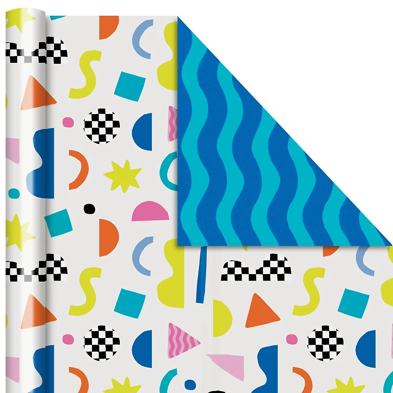 Abstract Neon on Black and Confetti on White Reversible Table Runner for only USD 4.99 | Hallmark