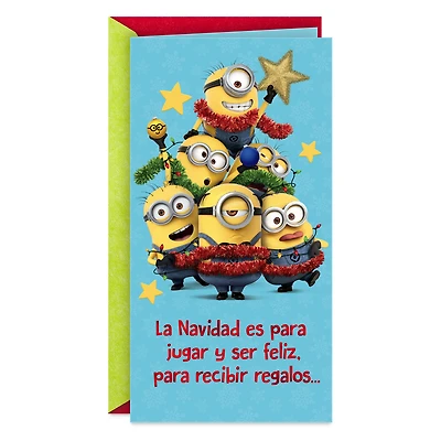 Minions Play and Be Happy Funny Spanish-Language Money Holder Christmas Card for only USD 2.99 | Hallmark