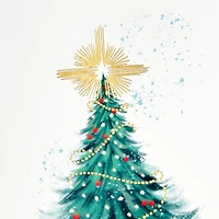 Elegant Evergreen With Star Packaged Christmas Cards, Set of 5 for only USD 5.00 | Hallmark