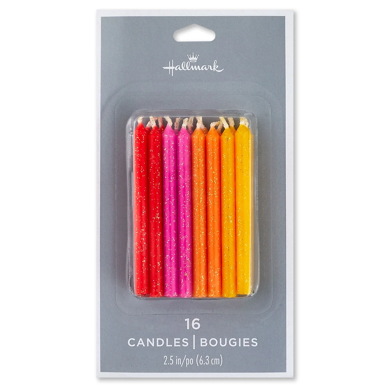 Warm Hues With Glitter Birthday Candles, Set of 16 for only USD 2.99 | Hallmark