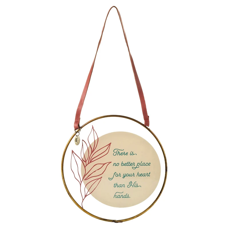 No Better Place Than in His Hands Hanging Glass Sentiment for only USD 22.99 | Hallmark