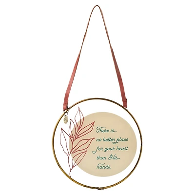 No Better Place Than in His Hands Hanging Glass Sentiment for only USD 22.99 | Hallmark