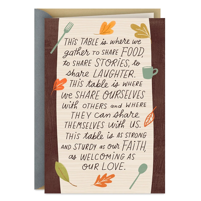 Gathering to Share With Faith and Love Thanksgiving Card for only USD 3.59 | Hallmark