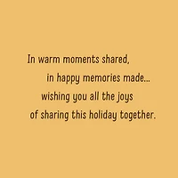 Warm Moments and Happy Memories Thanksgiving Card for Both for only USD 2.00 | Hallmark