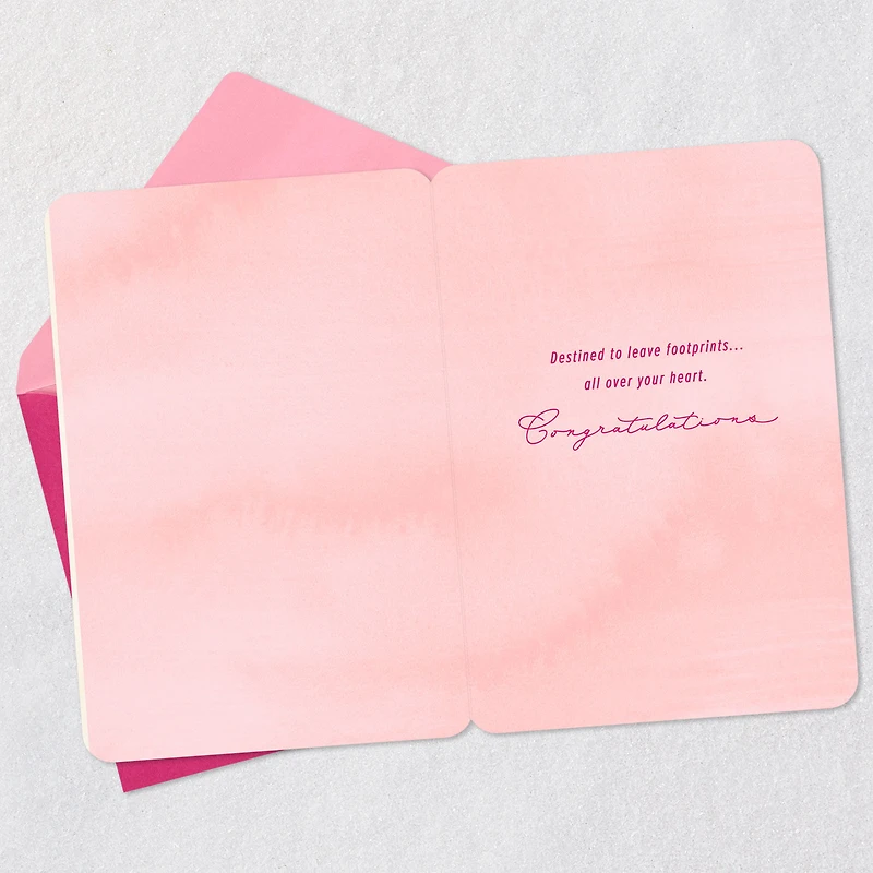 Footprints on Your Heart New Baby Girl Card for only USD 2.99 | Hallmark