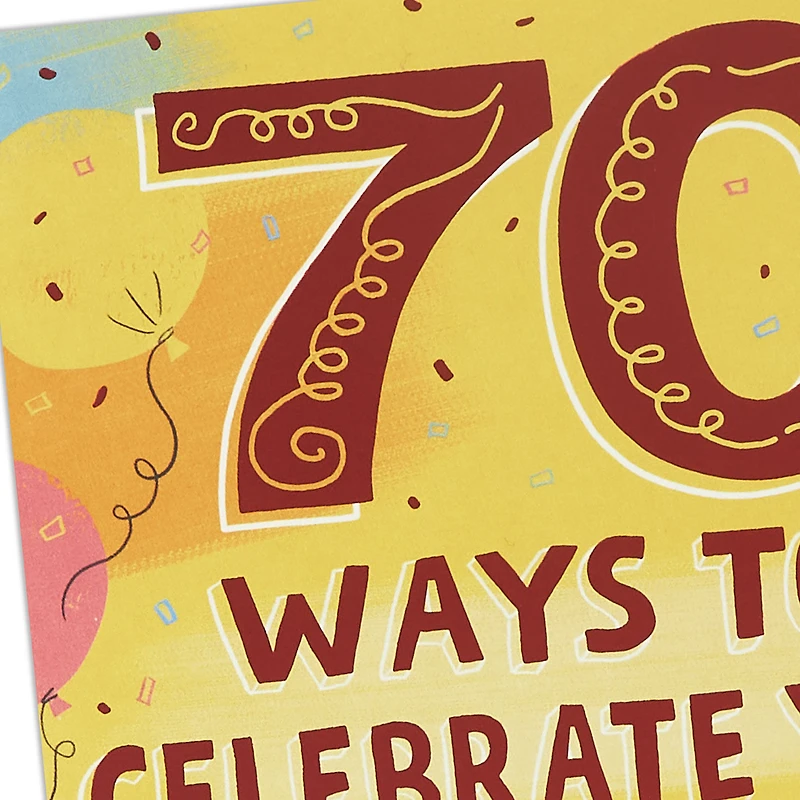 Ways to Celebrate Funny Pop-Up 70th Birthday Card for only USD 4.99 | Hallmark