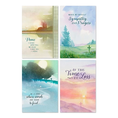 Watercolor Crosses Assorted Religious Sympathy Cards, Box of 12 for only USD 8.99 | Hallmark