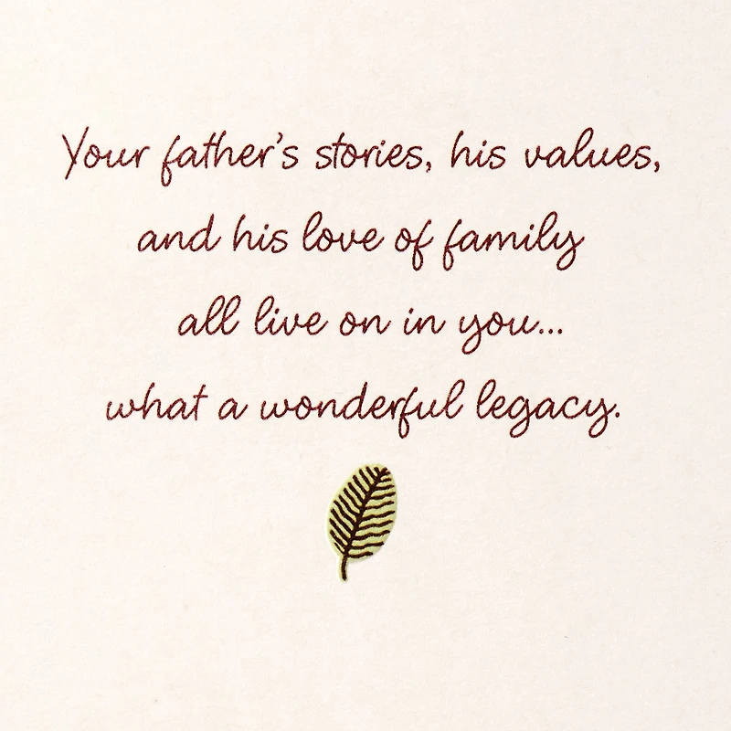 Your Father's Legacy Lives On in You Sympathy Card for only USD 5.59 | Hallmark