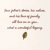 Your Father's Legacy Lives On in You Sympathy Card for only USD 5.59 | Hallmark