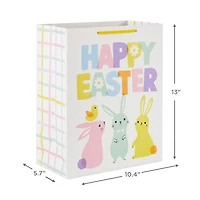 13" Happy Easter With Pastel Bunnies Large Gift Bag for only USD 4.49 | Hallmark