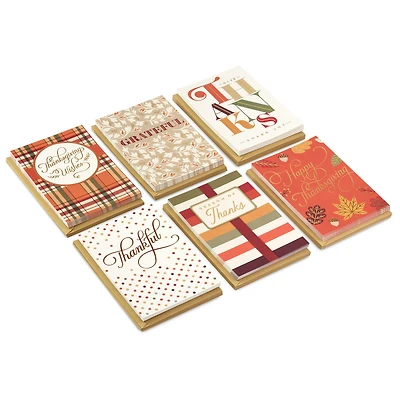 Stylish Lettering Assorted Boxed Thanksgiving Notes, Pack of 72 for only USD 26.99 | Hallmark