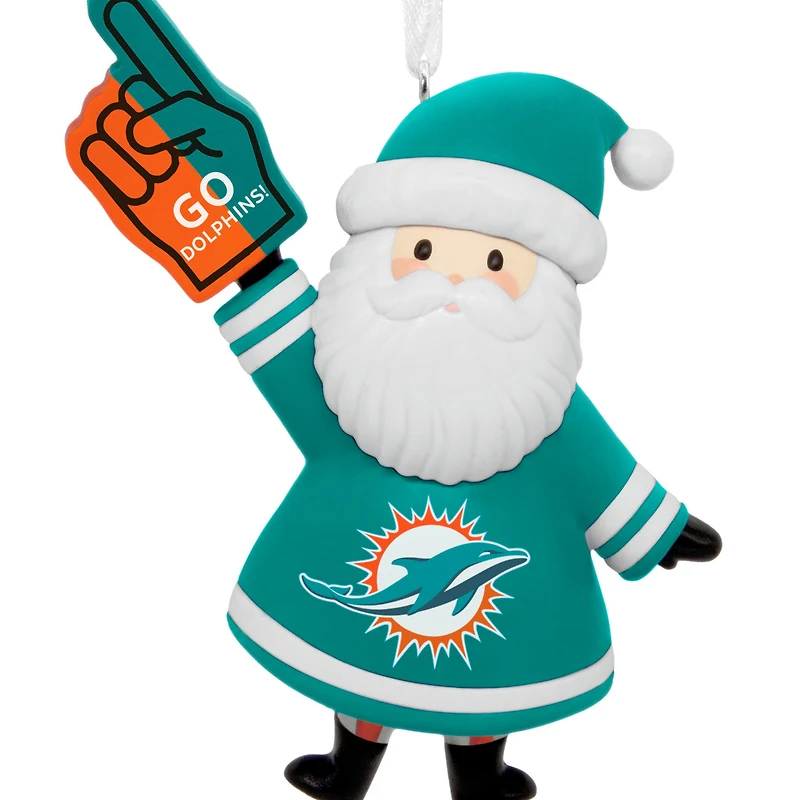 NFL Miami Dolphins Santa Fan Hallmark Ornament for only USD 12.99 | Hallmark