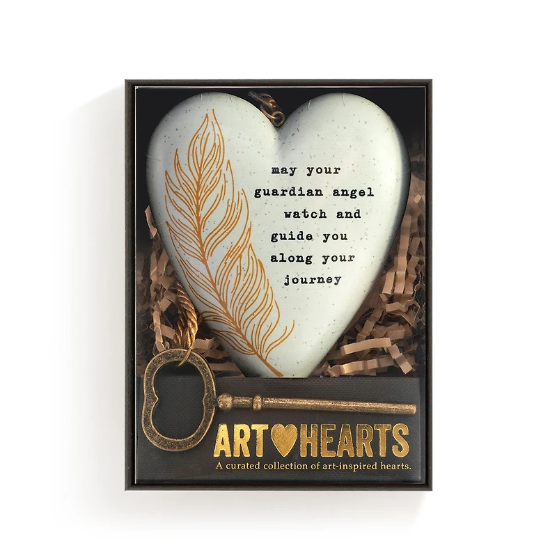 Demdaco Guardian Angel Art Heart With Key Stand for only USD 22.99 | Hallmark