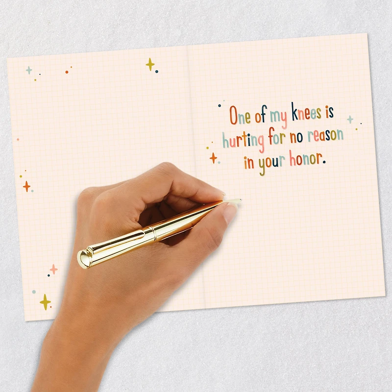 My Knee Hurts in Your Honor Funny 40th Birthday Card for only USD 4.49 | Hallmark