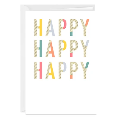 Happy Happy Happy Birthday Photo Card for only USD 4.99 | Hallmark
