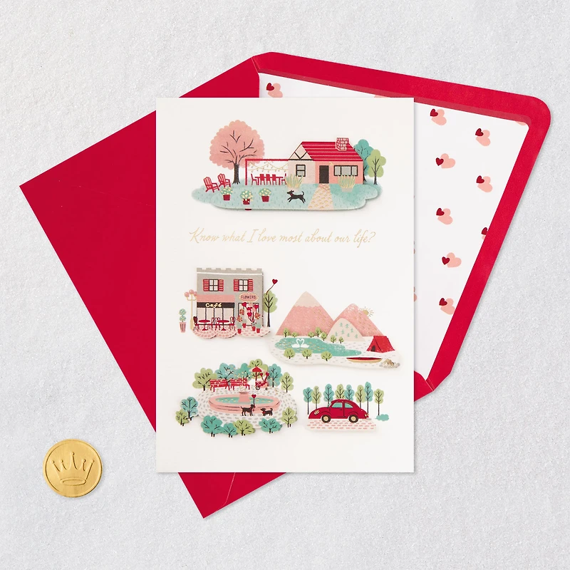 What I Love About Our Life Romantic Anniversary Card for only USD 7.59 | Hallmark