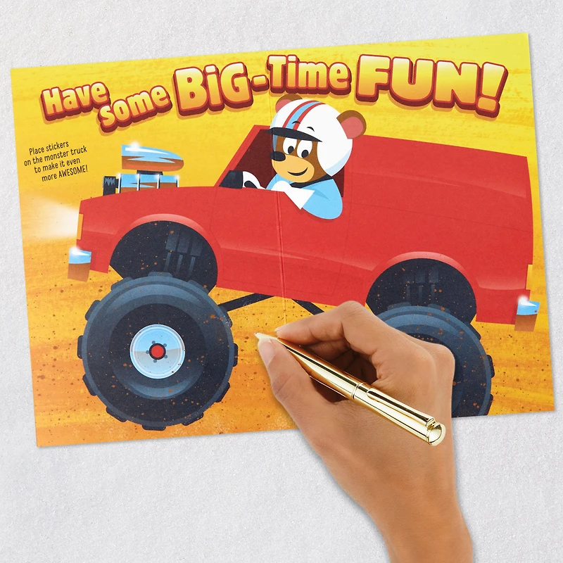 Monster Truck Fun 4th Birthday Card With Stickers for only USD 4.99 | Hallmark