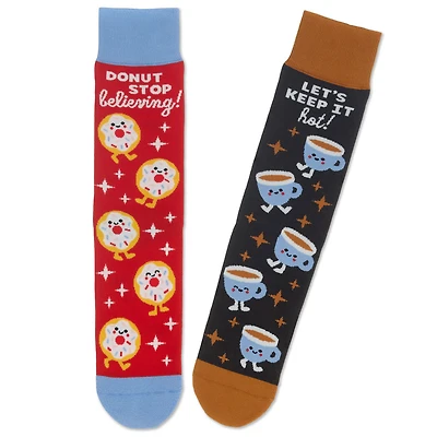Better Together Donut and Coffee Funny Crew Socks for only USD 12.99 | Hallmark