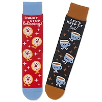 Better Together Donut and Coffee Funny Crew Socks for only USD 12.99 | Hallmark