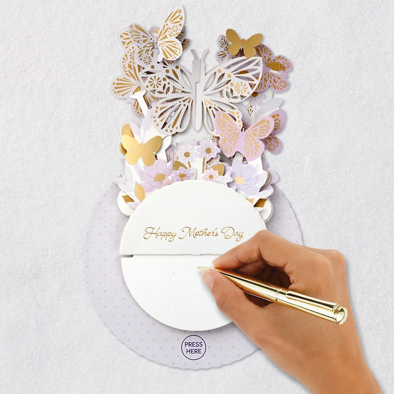Delicate Butterflies Spinning Bouquet Musical 3D Pop-Up Mother's Day Card for only USD 14.99 | Hallmark