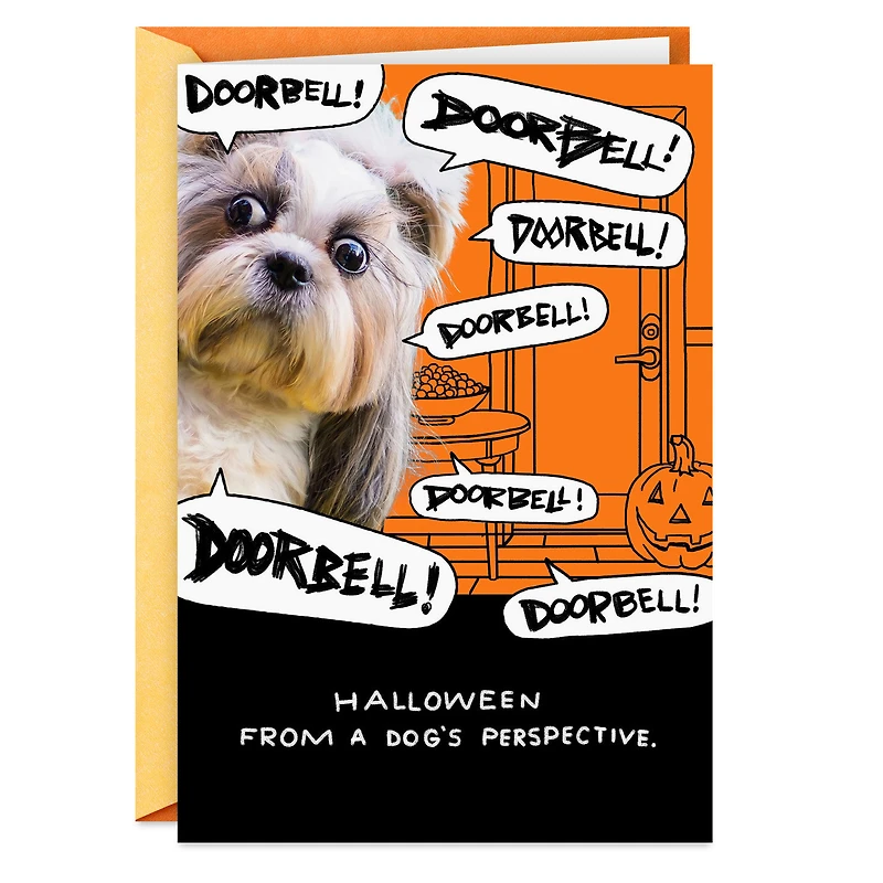 Dog and Doorbell Frenzy Funny Halloween Card for only USD 3.69 | Hallmark