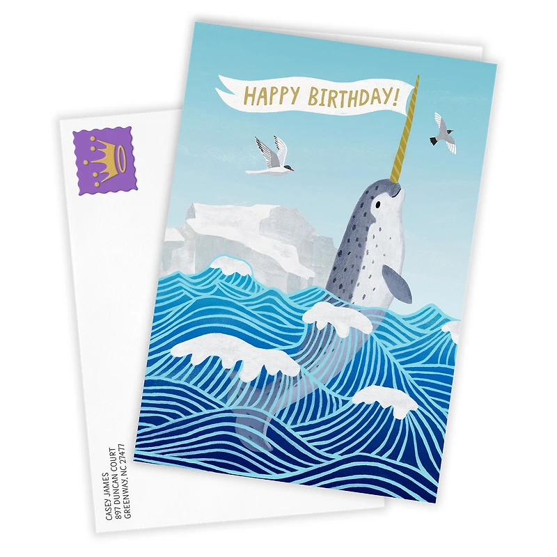 Glad You Exist Narwhal Custom Birthday Card for only USD 4.99 | Hallmark