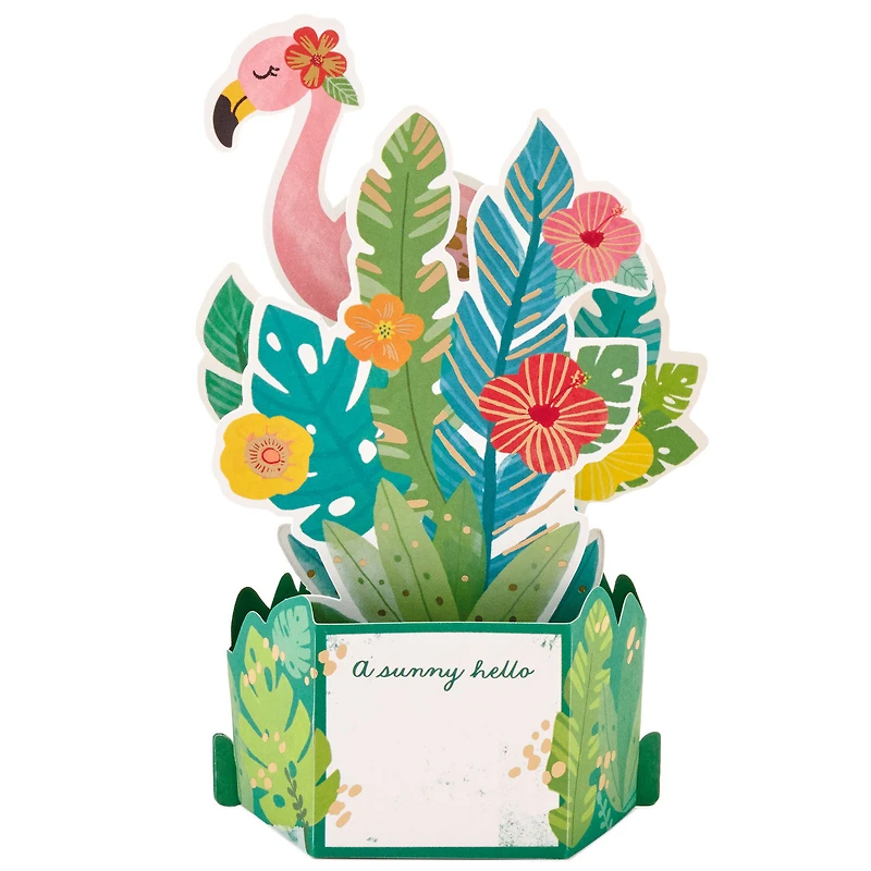 Sunny Hello Flamingo 3D Pop-Up Hello Card for only USD 5.99 | Hallmark