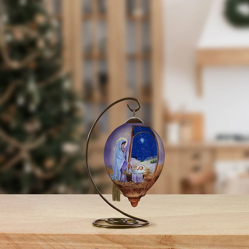 Ne'Qwa Art O Night Divine Mary and Baby Jesus Glass Christmas Ornament for only USD 35.00 | Hallmark