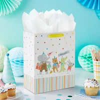 13" Cute Animal Parade Large New Baby Gift Bag for only USD 5.49 | Hallmark