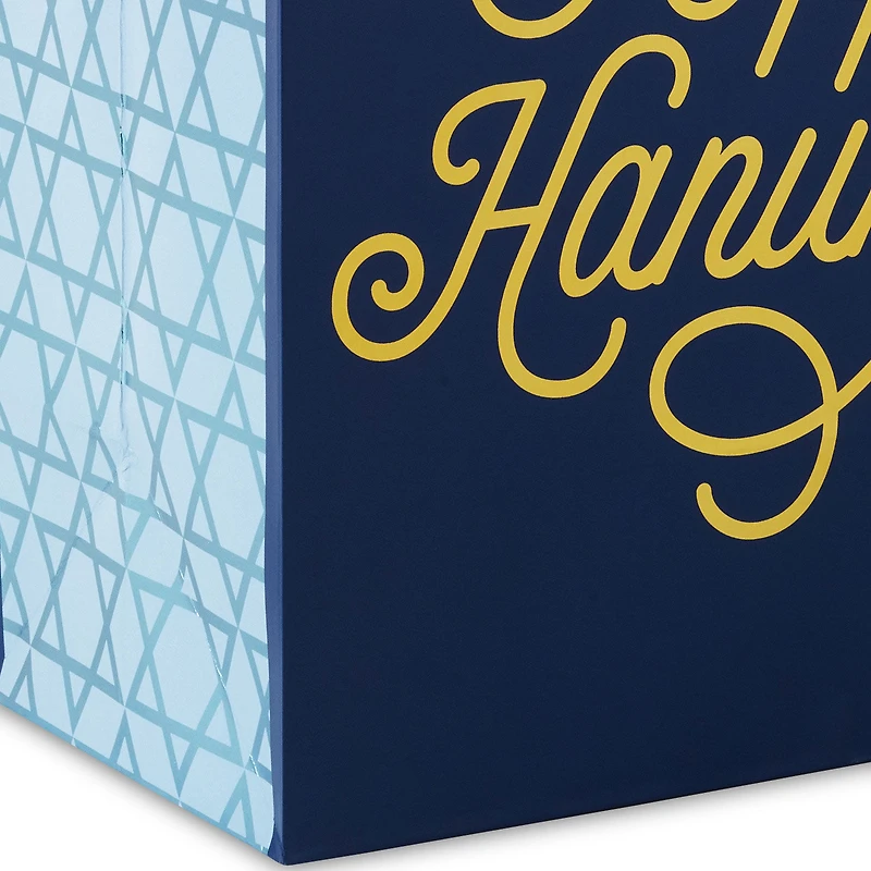 9.6" Happy Hanukkah on Navy Medium Gift Bag for only USD 3.99 | Hallmark