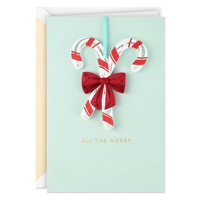 All the Merry Candy Canes Quilled Paper Handmade Christmas Card for only USD 14.99 | Hallmark