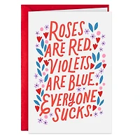 Everyone Sucks Poem Funny Valentine's Day Card for only USD 3.99 | Hallmark