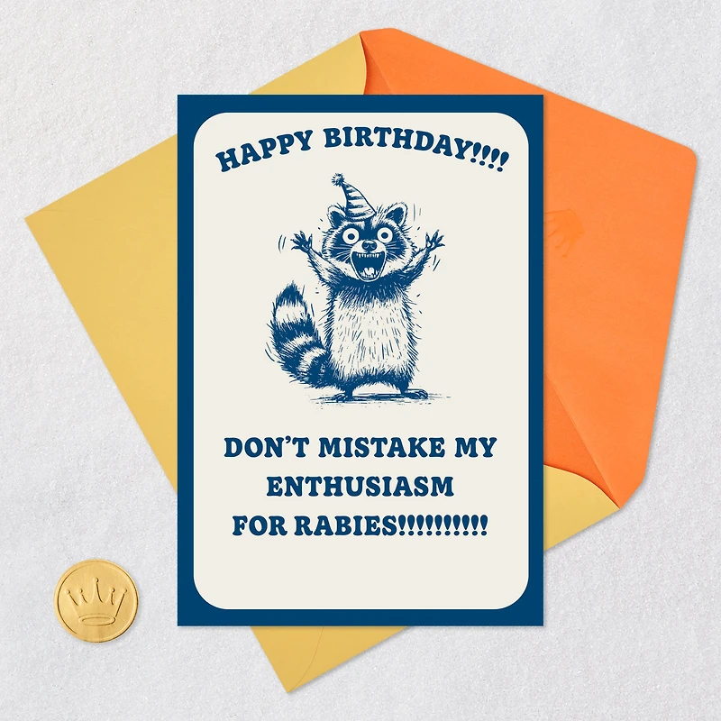 Enthusiasm Not Rabies Funny Blank Birthday Card for only USD 3.99 | Hallmark