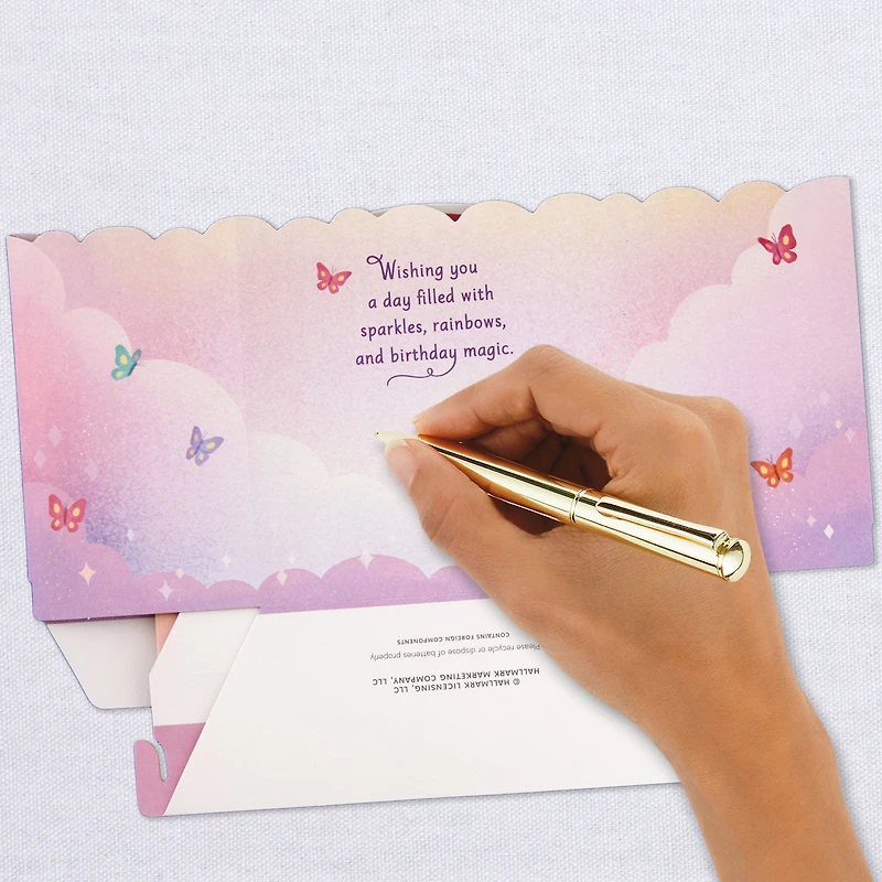 Unicorn Rainbow Musical 3D Pop-Up Birthday Card With Light for only USD 9.99 | Hallmark