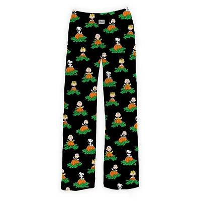 Brief Insanity Peanuts Pumpkin Patch Black Lounge Pants for only USD 29.99 | Hallmark