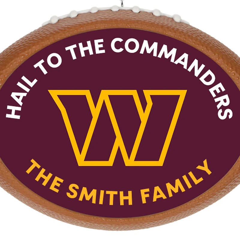 NFL Washington Commanders Football Personalized Ornament, Custom Text for only USD 30.99 | Hallmark