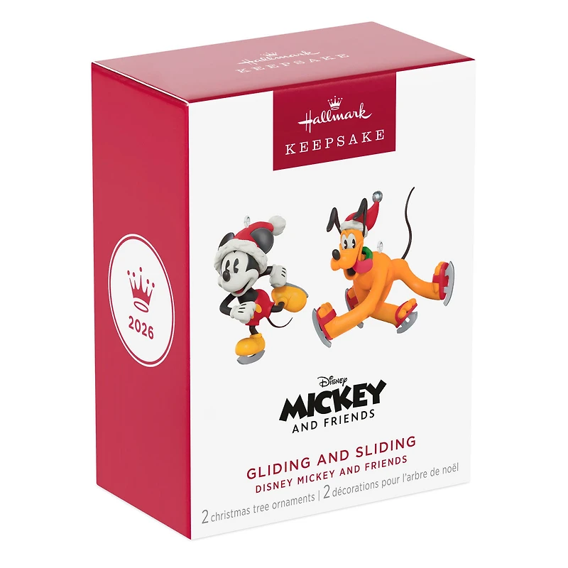 Mini Disney Mickey and Friends Gliding and Sliding Ornaments, Set of 2 for only USD 23.99 | Hallmark