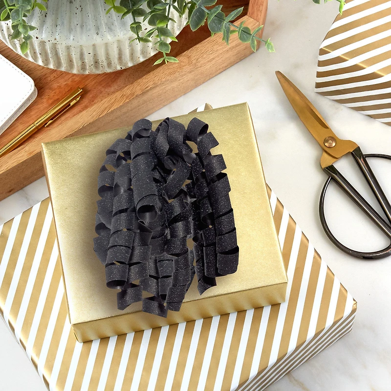 6.5" Sparkling Black Curly Ribbon Gift Bow for only USD 1.99 | Hallmark