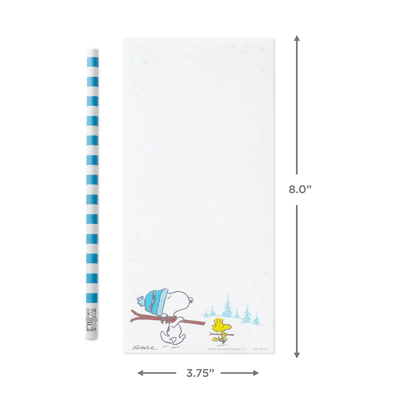 Peanuts Snoopy and Woodstock With Skis Memo Pad and Pencil for only USD 8.99 | Hallmark