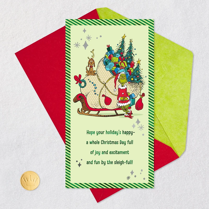 Dr. Seuss's How the Grinch Stole Christmas!™ Fun by the Sleigh-Full Money Holder Christmas Card for only USD 4.59 | Hallmark