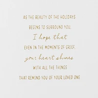 Memories of Your Loved One Holiday Sympathy Card for only USD 3.99 | Hallmark